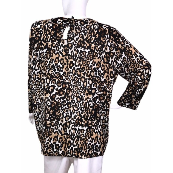 Talbots 2X ❤NEW❤ Lovely Merino Wool Lightweight Animal Print Women’s Sweater - Picture 2 of 9